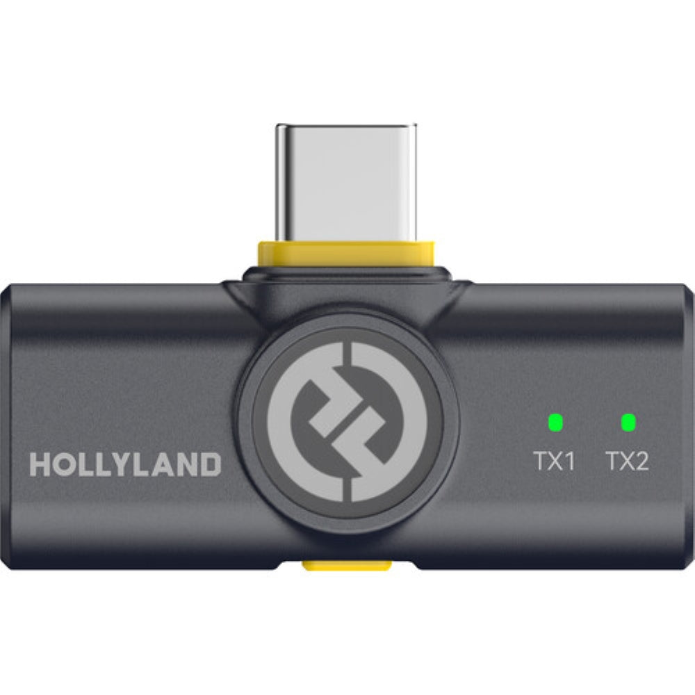 Hollyland LARK M2 DUO 2-Person Wireless Microphone System with USB-C Connector | 2.4 GHz, Shine Charcoal