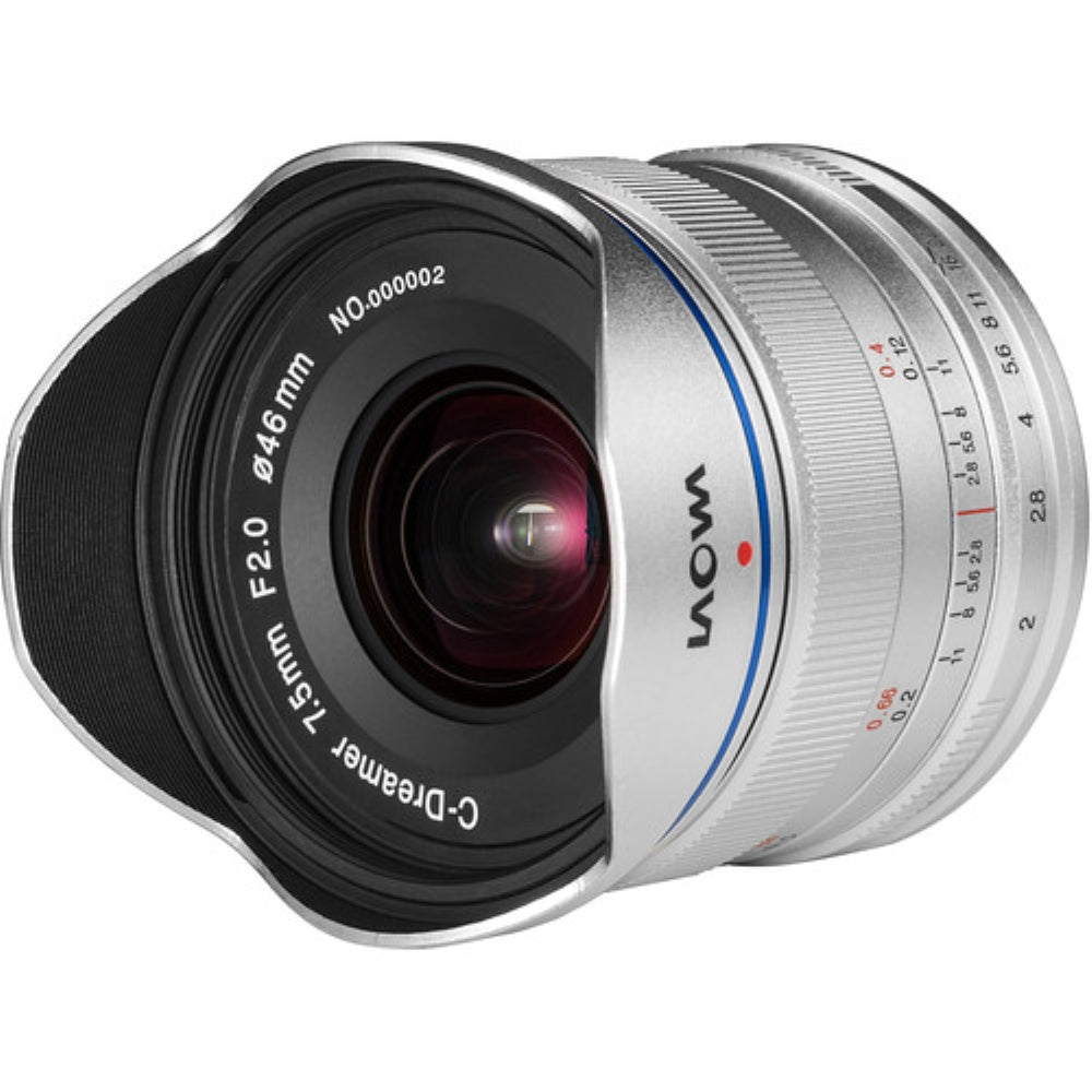 Laowa 7.5mm f/2 MFT Lens for Micro Four Thirds | Silver