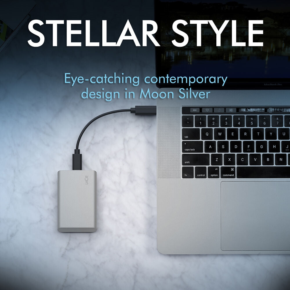 LaCie 2TB Portable USB 3.1 Gen 2 Type-C External SSD v2