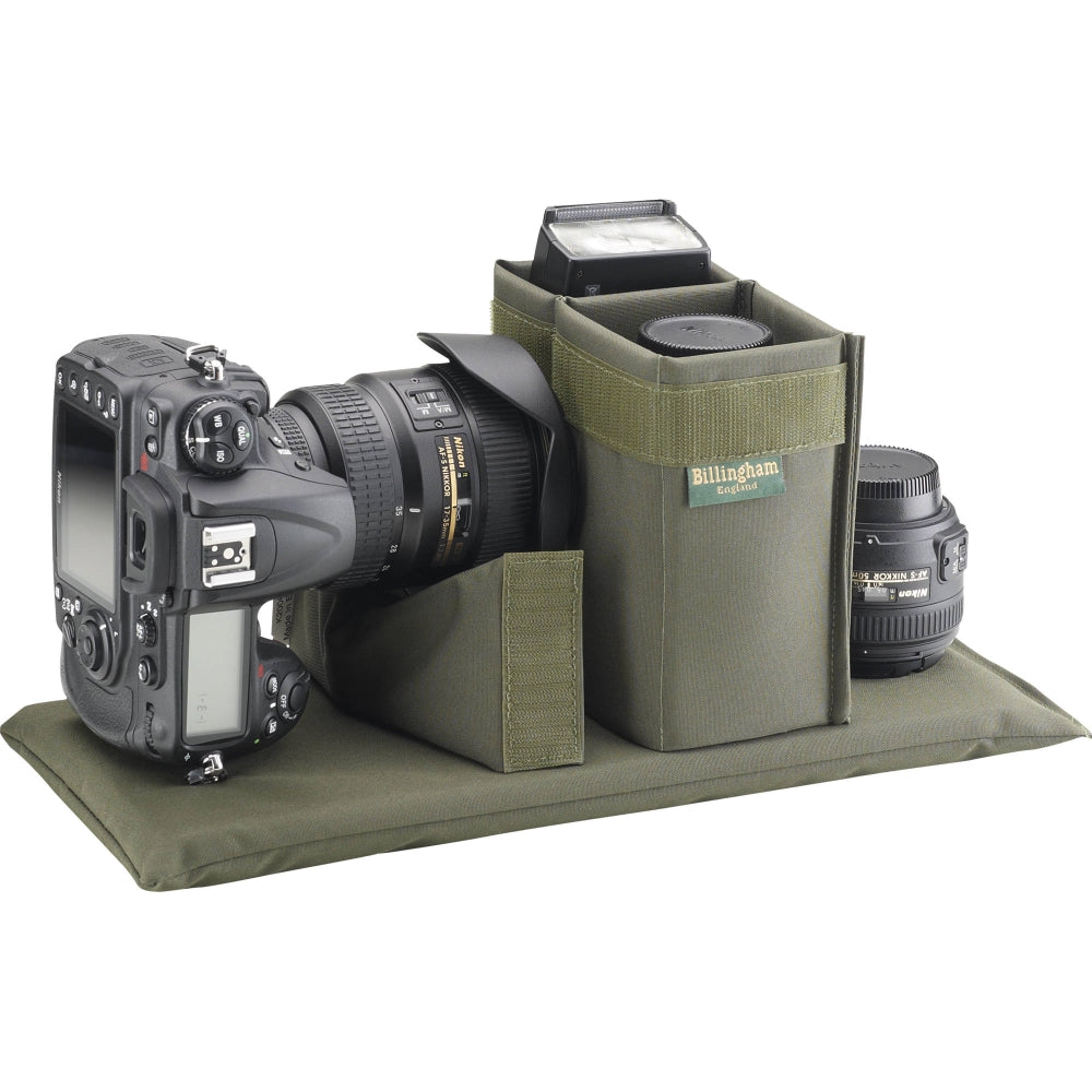 Billingham 335 Camera Bag | Khaki with Tan Leather Trim