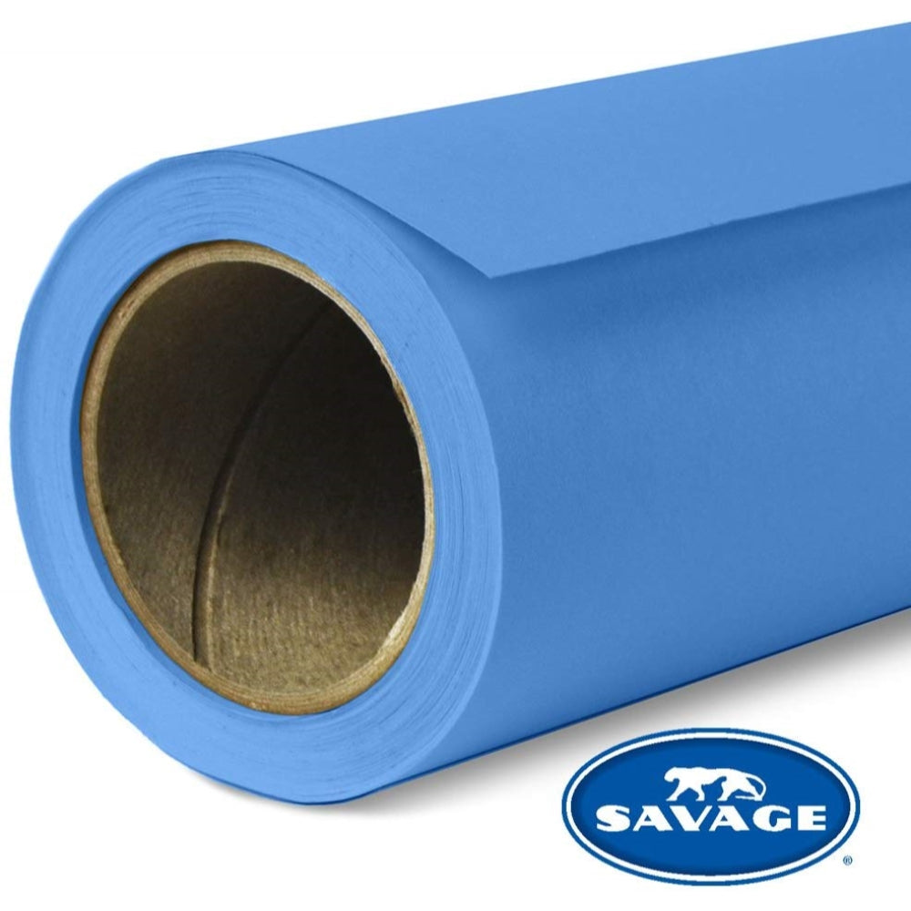 Savage Widetone Seamless Background Paper | 53" x 18', #58 Studio Blue