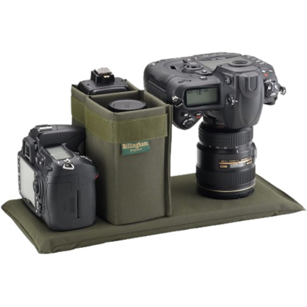 Billingham 335 Camera Bag | Khaki with Tan Leather Trim