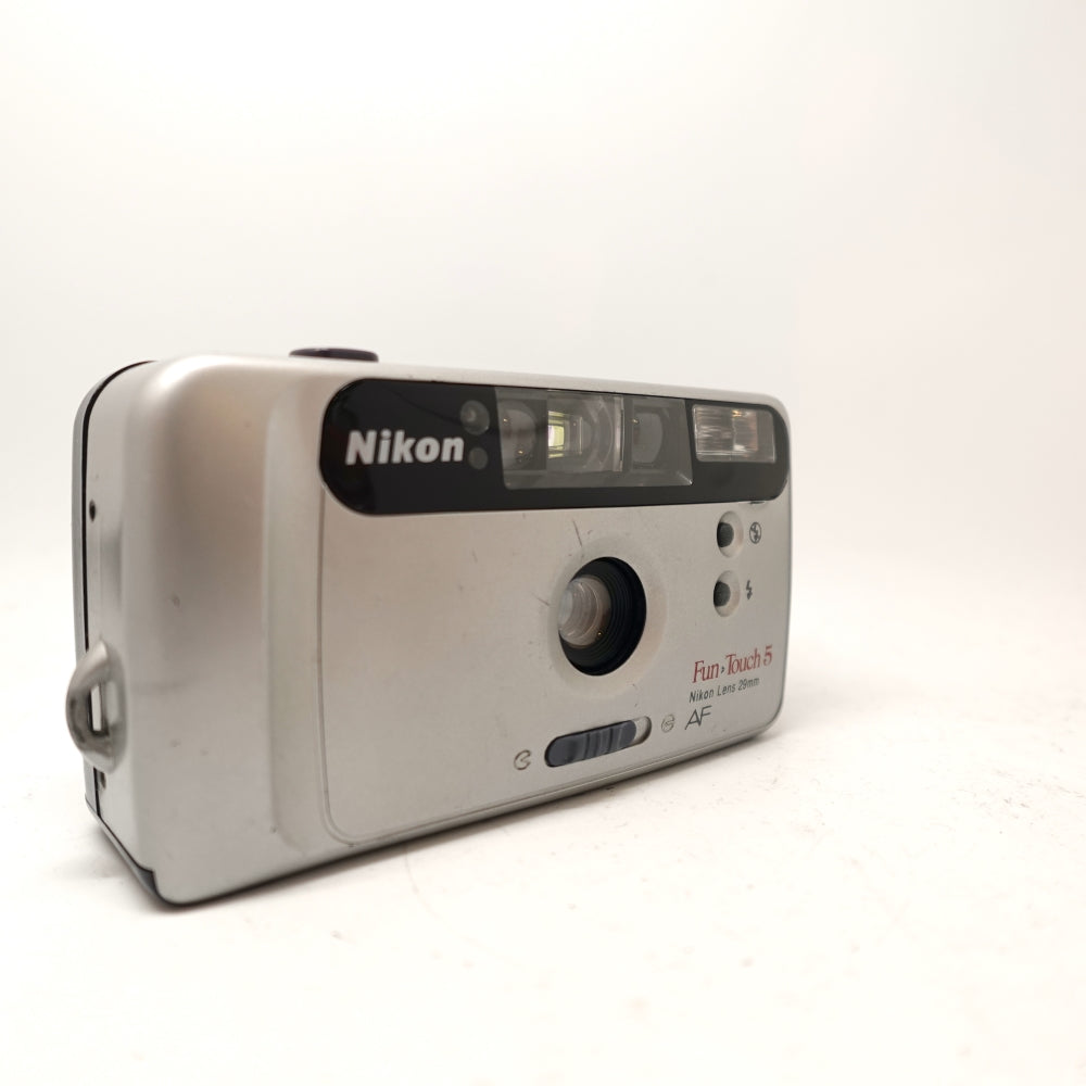Used Nikon Fun Touch 5 AF 35mm Point and Shoot Camera | Grey | U9