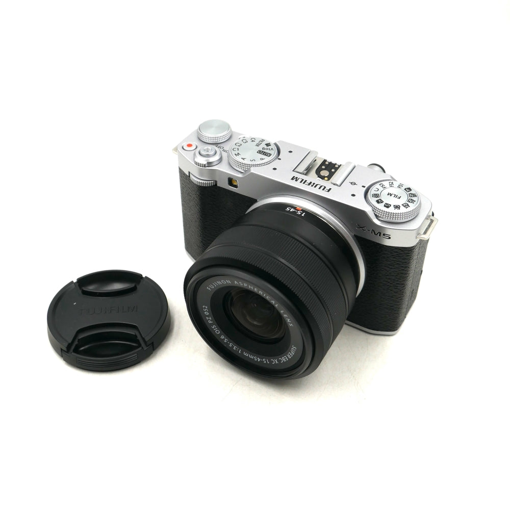 FUJIFILM X-M5 Mirrorless Camera with XC 15-45mm f/3.5-5.6 Lens | Silver **OPEN BOX**