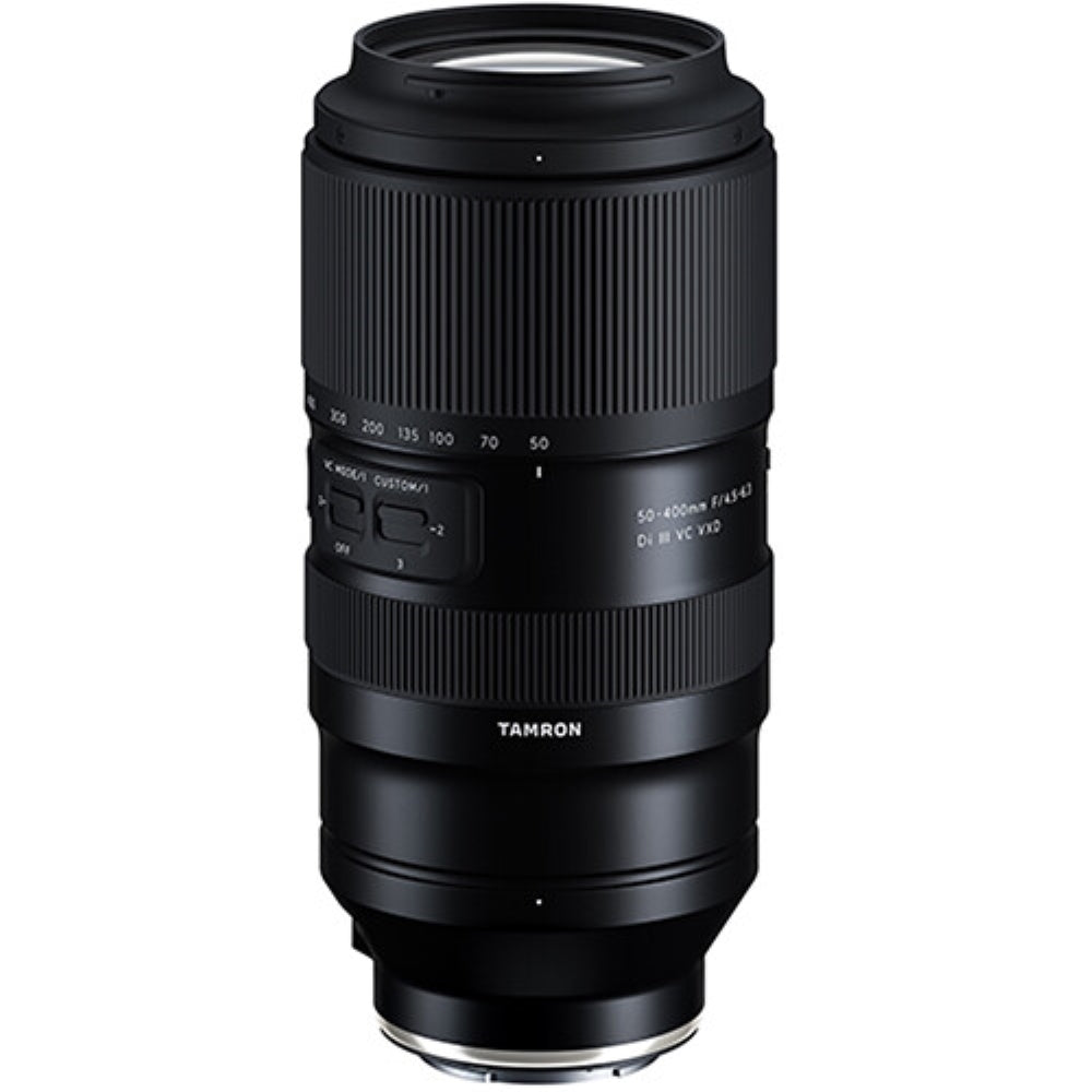 Tamron 50-400mm f/4.5-6.3 Di III VC VXD Lens Compatible with E Mount (Full Frame) Bundle with Tiffen Filter Set + Lens Cap Keeper + Cleaning Kit + Cleaning Cloth (5 Items)