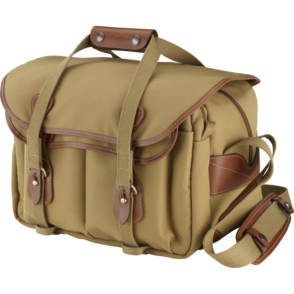 Billingham 335 Camera Bag | Khaki with Tan Leather Trim