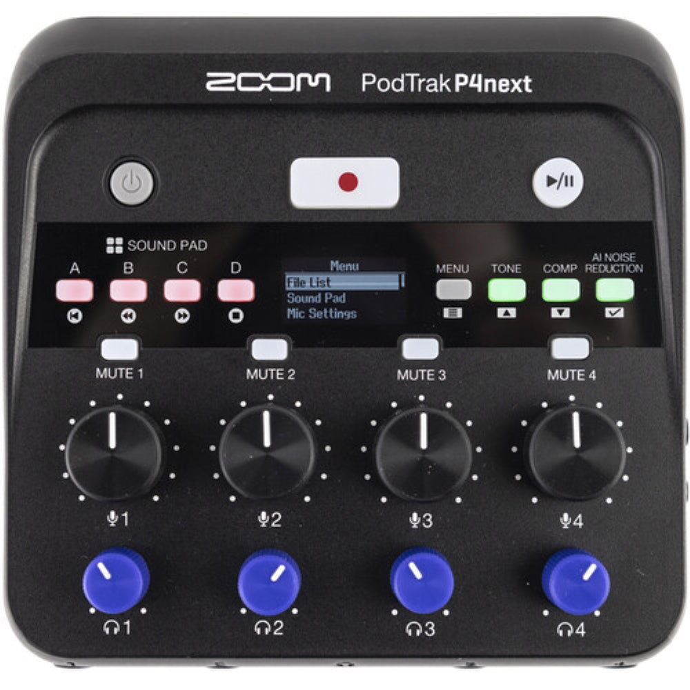 Zoom PodTrak P4next Portable Multitrack Podcast Recorder