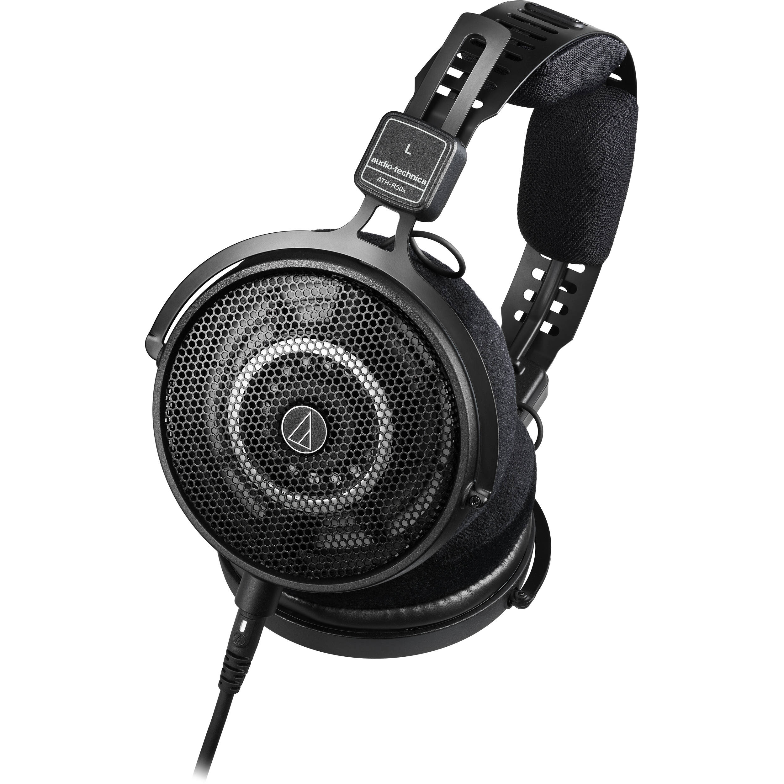 Audio-Technica ATH-R50x Open-Back Reference Headphones with Full-Sized Hard Headphone Case & Cloth (3 Items)