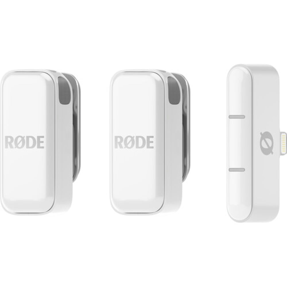 RODE Wireless Micro 2-Person Ultracompact Wireless Microphone System with USB-C Connector | 2.4 GHz, White