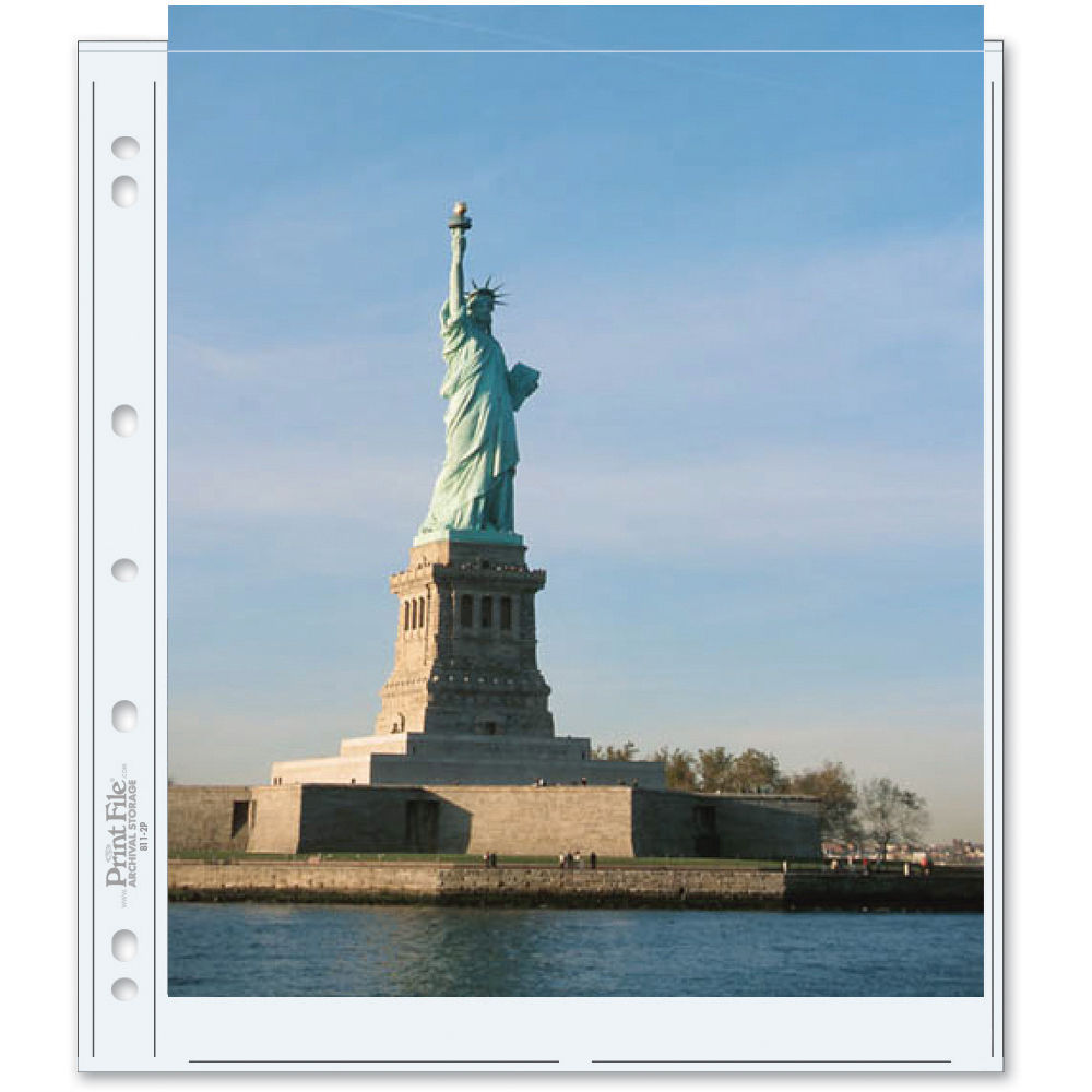 Print File Archival Storage Pages for Prints or Documents | 8.5 x 11", 2 Pockets, 100 Pack