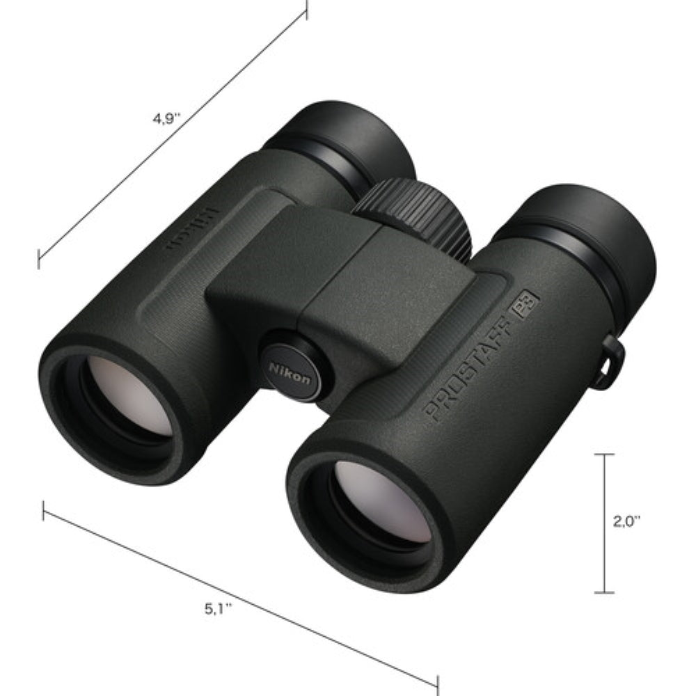 Nikon PROSTAFF P3 10x30 Binoculars Bundled with Harness Strap + Deluxe Cleaning Kit + Smartphone to Binocular adapter + Microfiber Cleaning Cloth (5 Items)