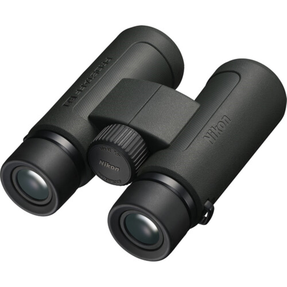 Nikon PROSTAFF P3 10x42 Binoculars Bundled with Harness Strap + Deluxe Cleaning Kit + Smartphone to Binocular adapter + Microfiber Cleaning Cloth (5 Items)