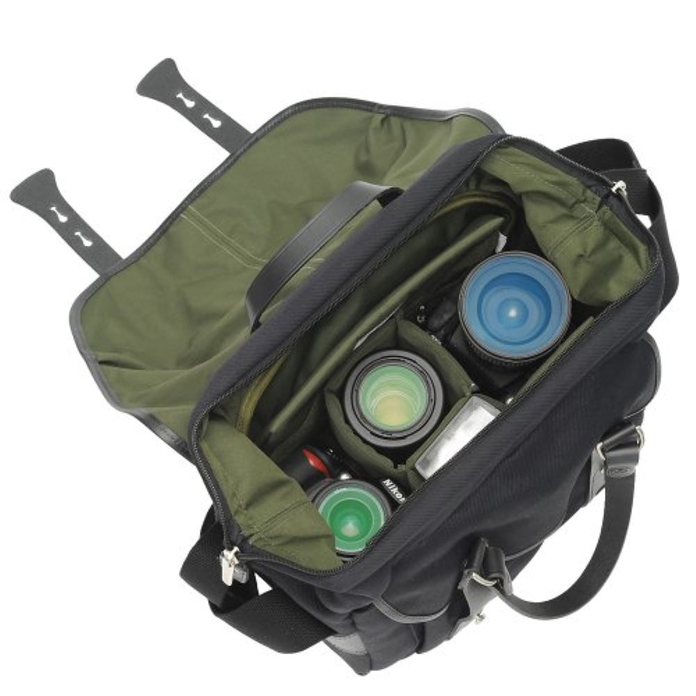 Billingham 207 Camera Bag | Black with Black Leather Trim