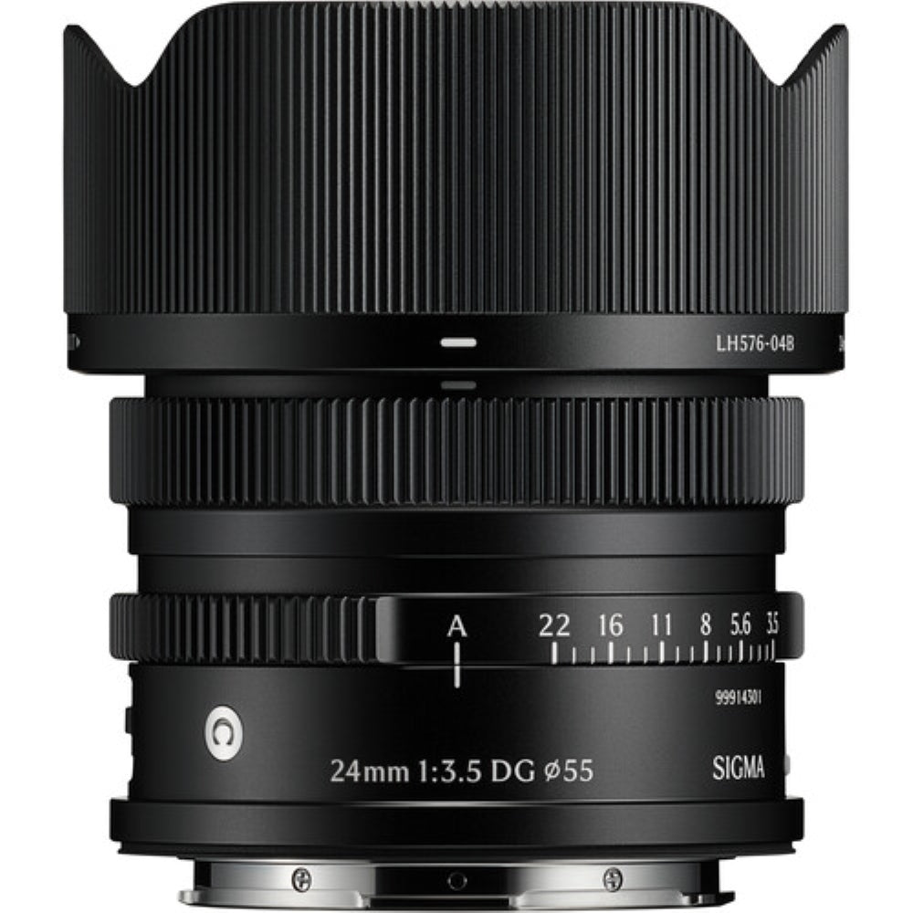 Sigma 24mm f/3.5 DG Contemporary Lens Black Compatible with L-Mount (Full Frame) Bundle with 55mm UV Filter + Lens Cap Keeper + Cleaning Kit + Cleaning Cloth (5 Items)