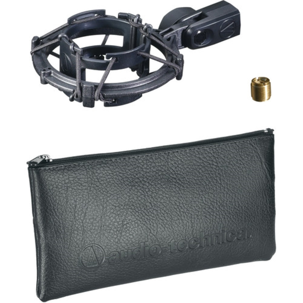 Audio-Technica AT2050 Multi-Pattern Condenser Microphone Bundle with Studio Headphones + XLR Cable + Pop Filter + Icon Pro Audio USolo Recording Interface + Mic Arm + Cleaning Cloth (7 Items)