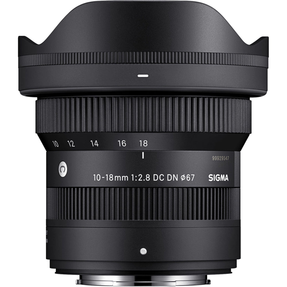 Sigma 10-18mm f/2.8 DC DN Contemporary Lens | Sony E Bundled with UV Filter + Photo Starter Kit + Microfiber Cleaning Cloth (4 Items)
