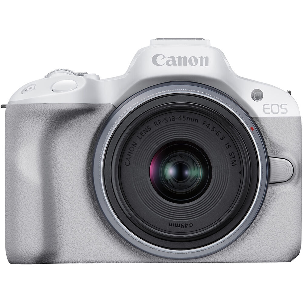 Canon EOS R50 Mirrorless Camera with 18-45mm Lens | White