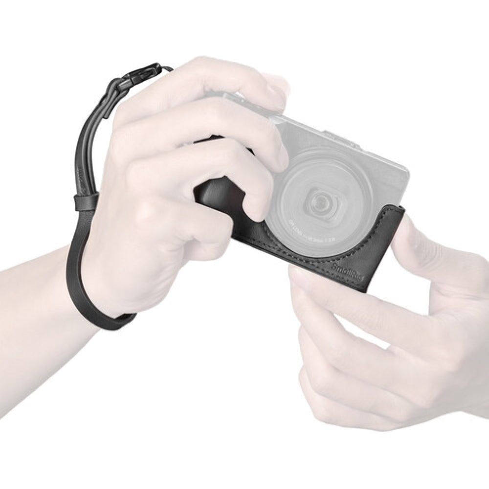 SmallRig Leather Half-Case with Wrist Strap for Ricoh GR IV | Black