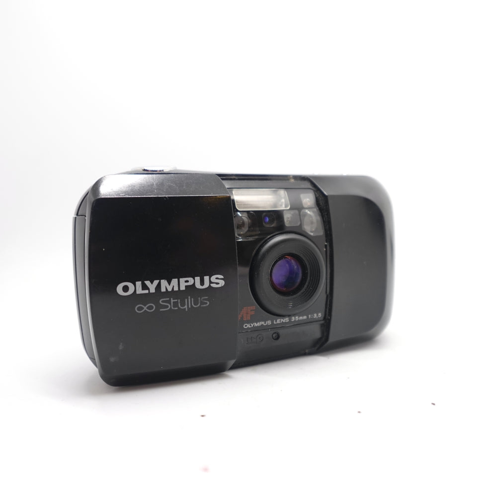 Used Olympus Infinity Stylus 35mm Point and Shoot Camera | Black | U9