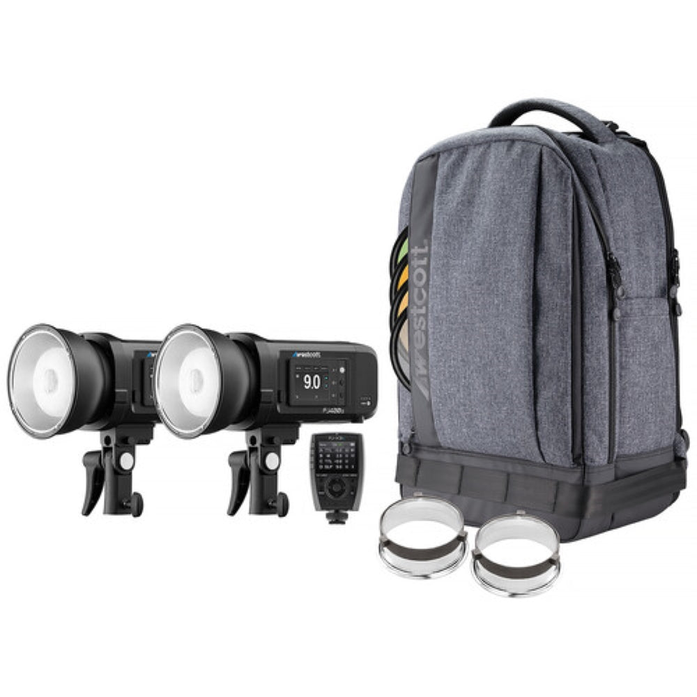 Westcott FJ400 II Strobe 2-Light Backpack Kit with FJ-X3 S Wireless Trigger for Sony Cameras