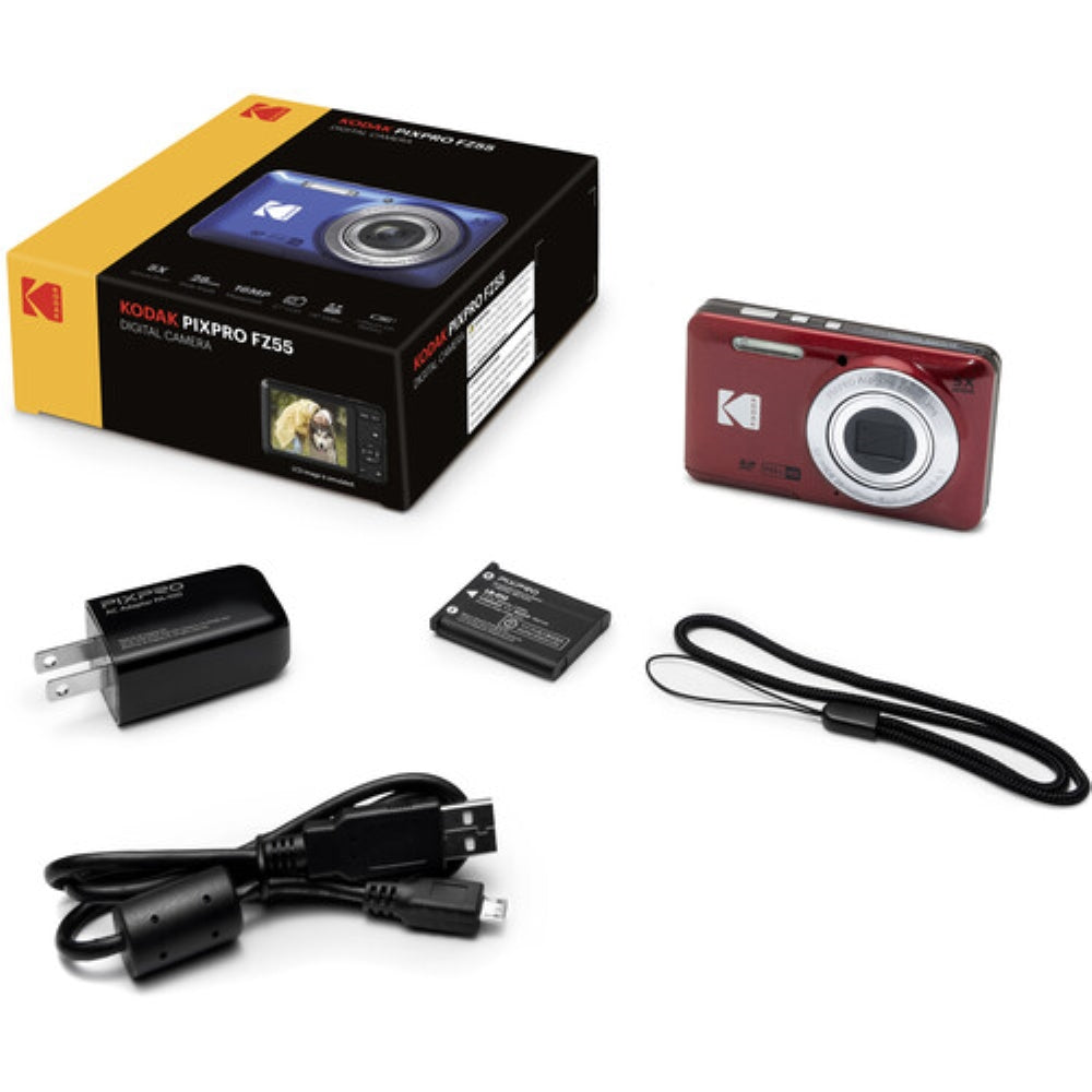 Kodak PIXPRO FZ55 Digital Camera | Red