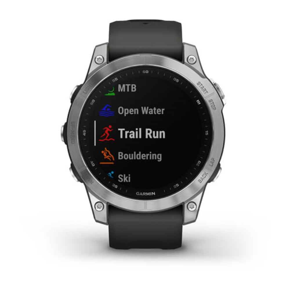 Garmin fenix 7 GPS Watch | Silver with Graphite Band