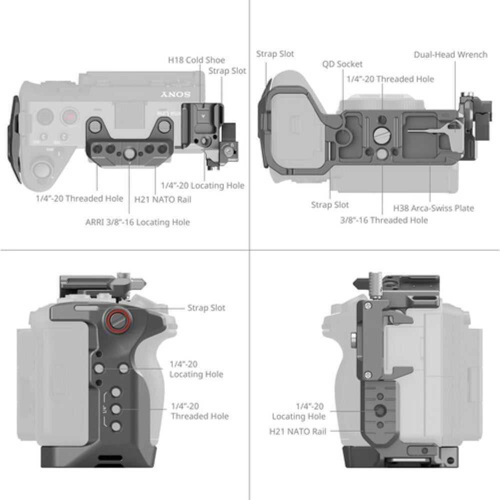 SmallRig HawkLock Quick Release Cage Kit for Sony FX3 and FX30