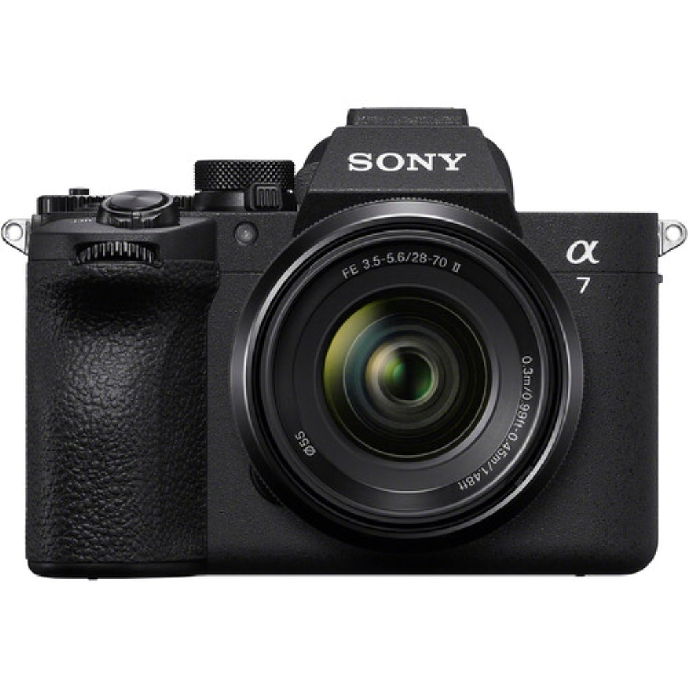 Sony a7 V Mirrorless Camera with 28-70mm II Lens Bundle with Tamron 70-300mm F/4.5-6.3 Di III RXD Lens + UV Filters + 64GB Card + Card Reader + Cleaning Kit + Camera Bag + Cleaning Cloth (14 Items)