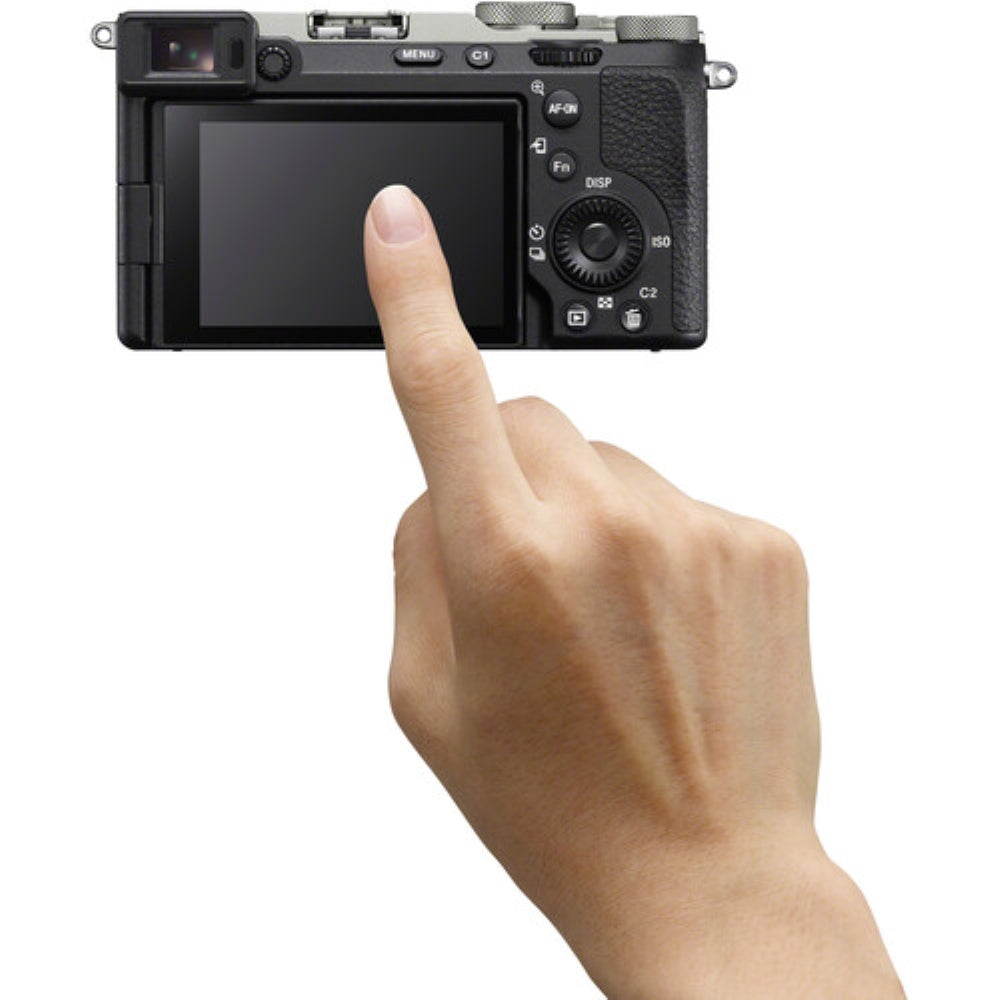 Sony a7C II Mirrorless Camera | Silver Bundle with 64GB Memory Card + Battery and Charger + Screen Protectors + Cleaning Cloth (7 Items)