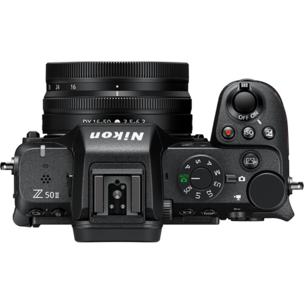 Nikon Z50 II Mirrorless Camera with 16-50mm & 50-250mm Lenses Bundle with 64GB Memory Card + 2 UV Filters + Battery Charger + Deluxe Photo Starter Kit + Cleaning Cloth (7 Item)
