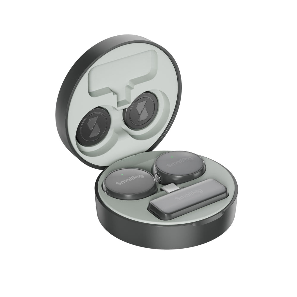 SmallRig S 60 2-Person Wireless Microphone System with USB-C Connector for Mobile Devices | 2.4 GHz, Black