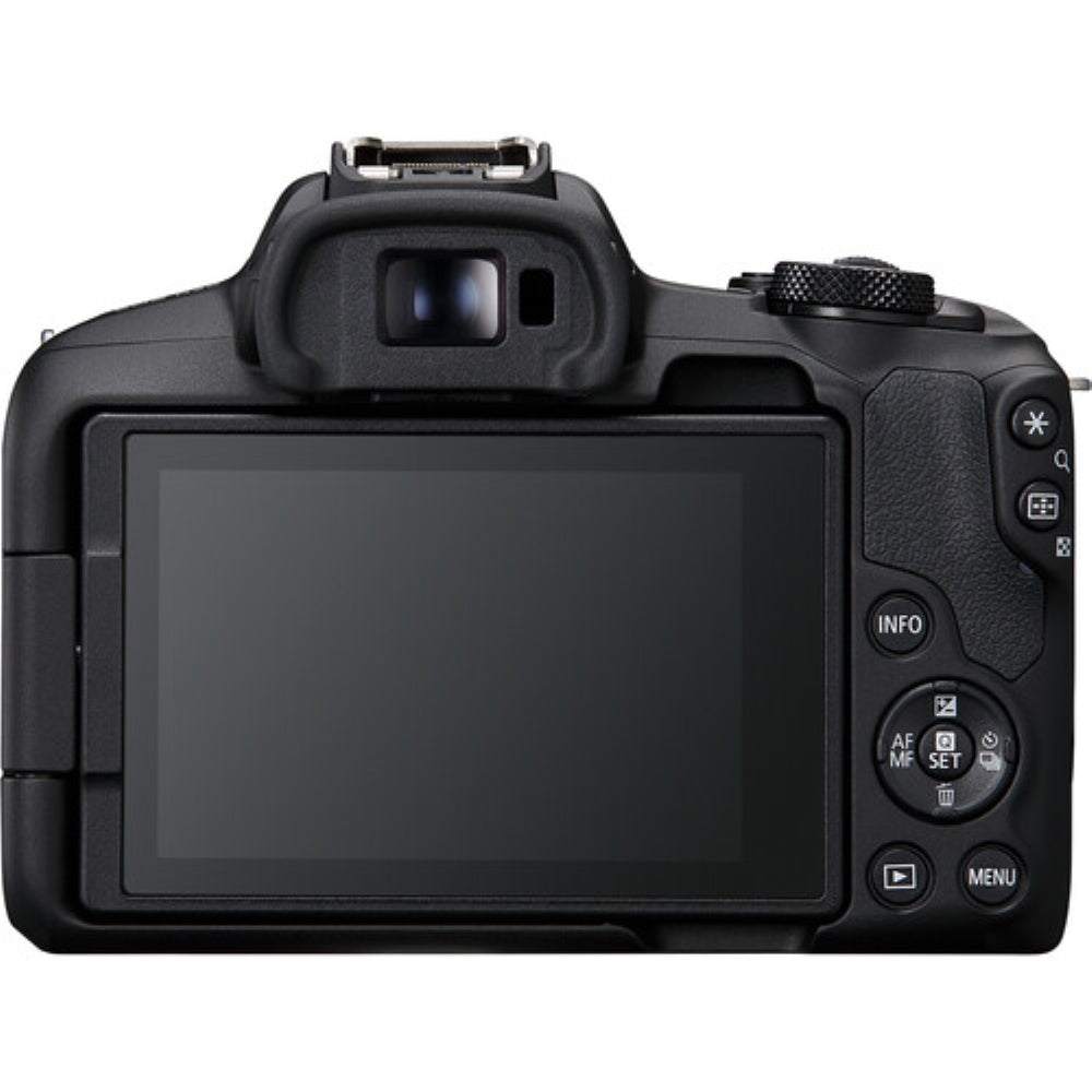 Canon EOS R50 Mirrorless Camera with 18-45mm Lens | Black Bundled With 64GB Memory Card + 49mm UV Filter + Canon 200ES Camera Bag + Microfiber Cleaning Cloth (5 Items)