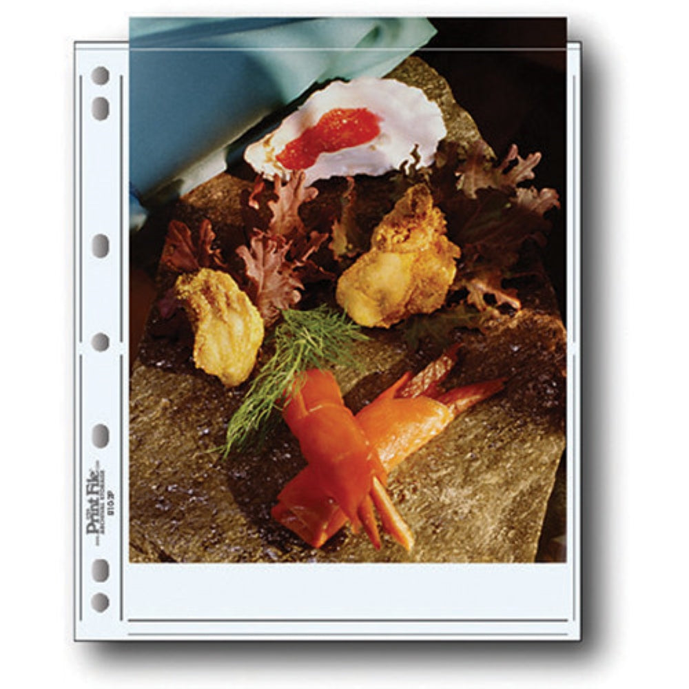 Print File Archival Storage Pages for Prints | 8 x 10", 2 Pockets, 100 Pack