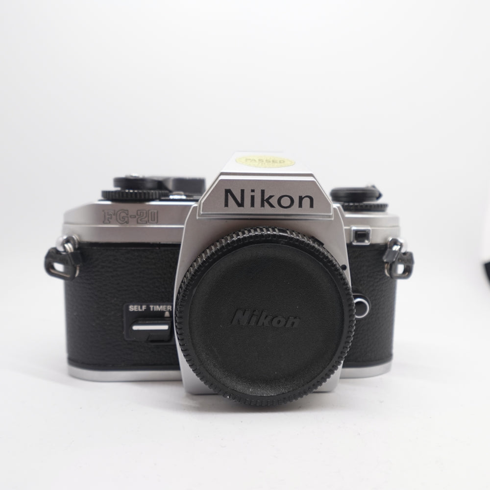Used Nikon FG-20 35mm SLR Camera Body | Chrome | U9