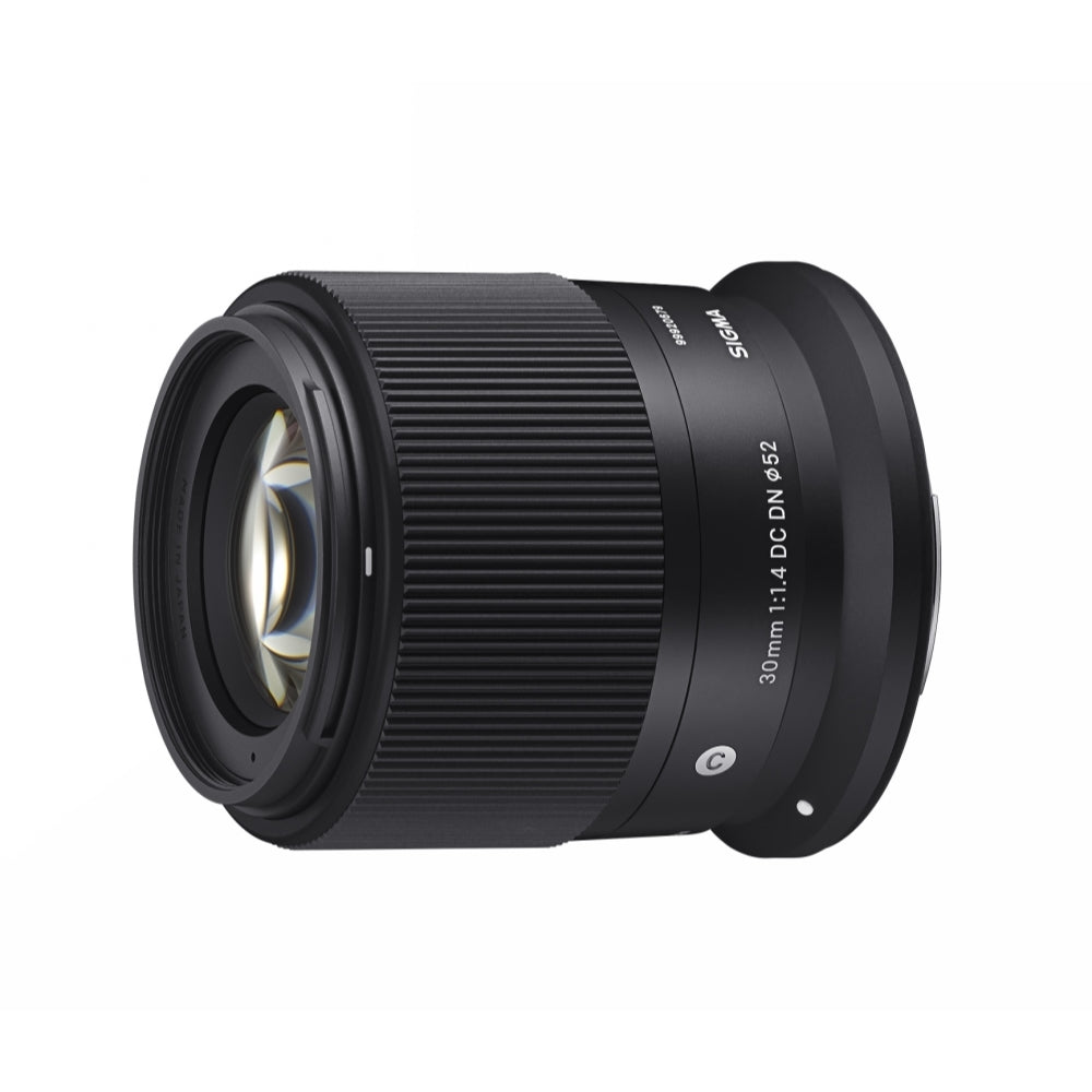 Sigma 30mm f/1.4 DC DN Contemporary Lens for Canon RF Mount (APS-C) Bundle with 52mm UV Filter + Cap Keeper + Deluxe Cleaning Kit - Blower, Lens Pen, Brush & Case + Cleaning Cloth