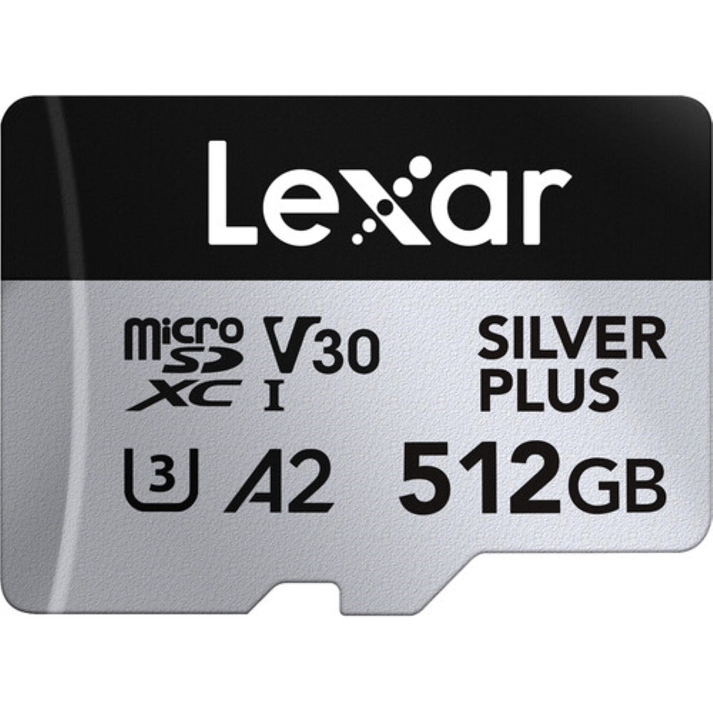 Lexar 512GB Professional SILVER PLUS UHS-I microSDXC Memory Card with SD Adapter