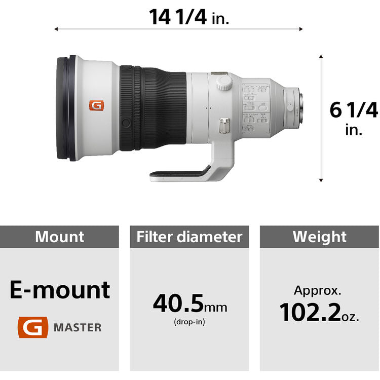 Sony FE 400mm f/2.8 GM OSS Lens **OPEN BOX**