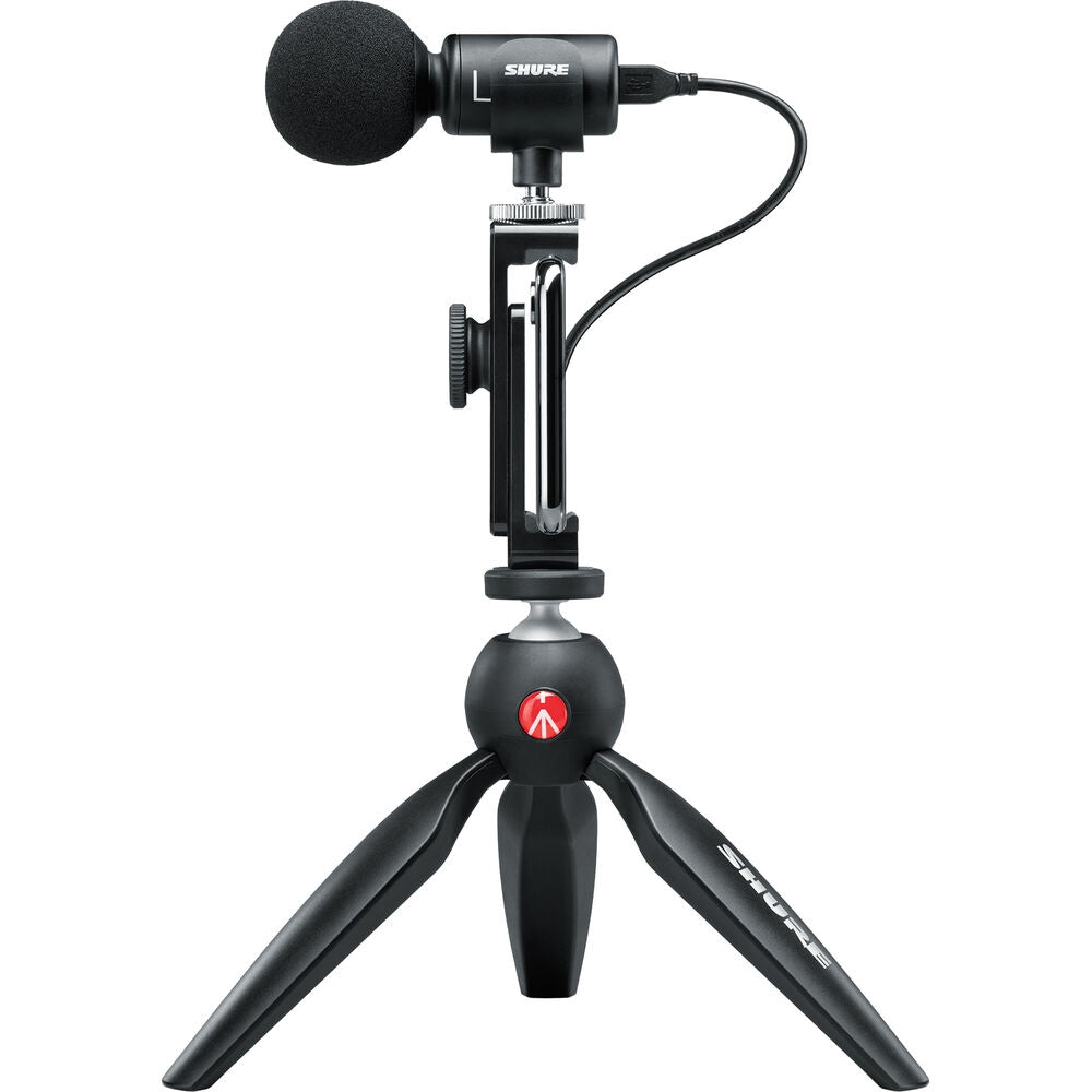 Shure MOTIV MV88+ Video Kit Digital Stereo Microphone and Accessories for Smartphones | iOS, Android, New Packaging
