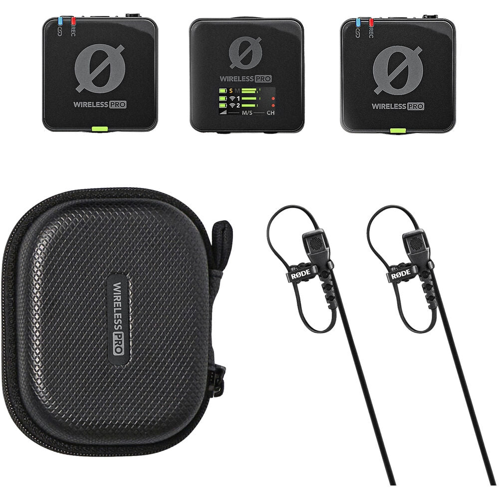 RODE Wireless PRO 2-Person Clip-On Wireless Microphone System/Recorder with Lavaliers | 2.4 GHz **OPEN BOX**