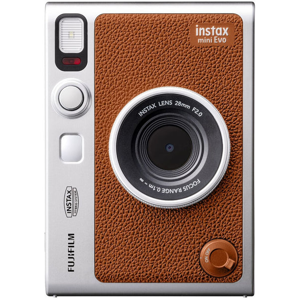FUJIFILM INSTAX MINI EVO Hybrid Instant Camera | Brown