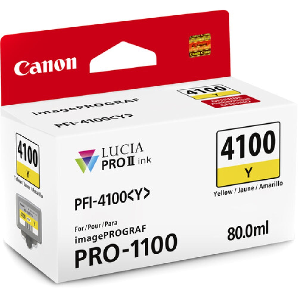 Canon PFI-4100 Yellow Pigment Ink Tank | 80mL
