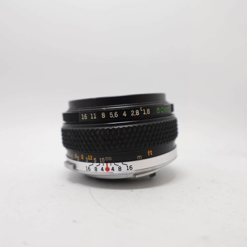 Used Olympus OM-System Zuiko MC Auto-S 50mm f/1.8 Lens | Black | U9