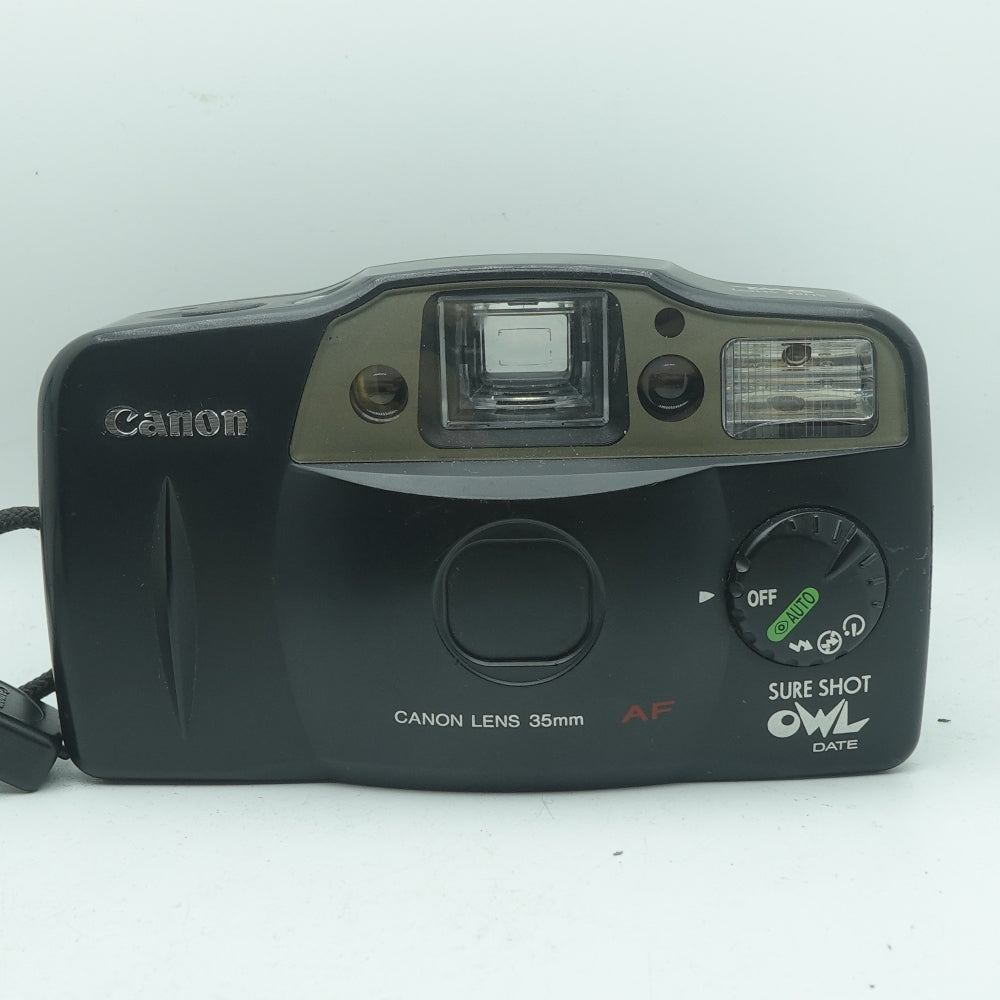 Used Canon Sure Shot OWL 35mm Point and Shoot Camera | Black | U9