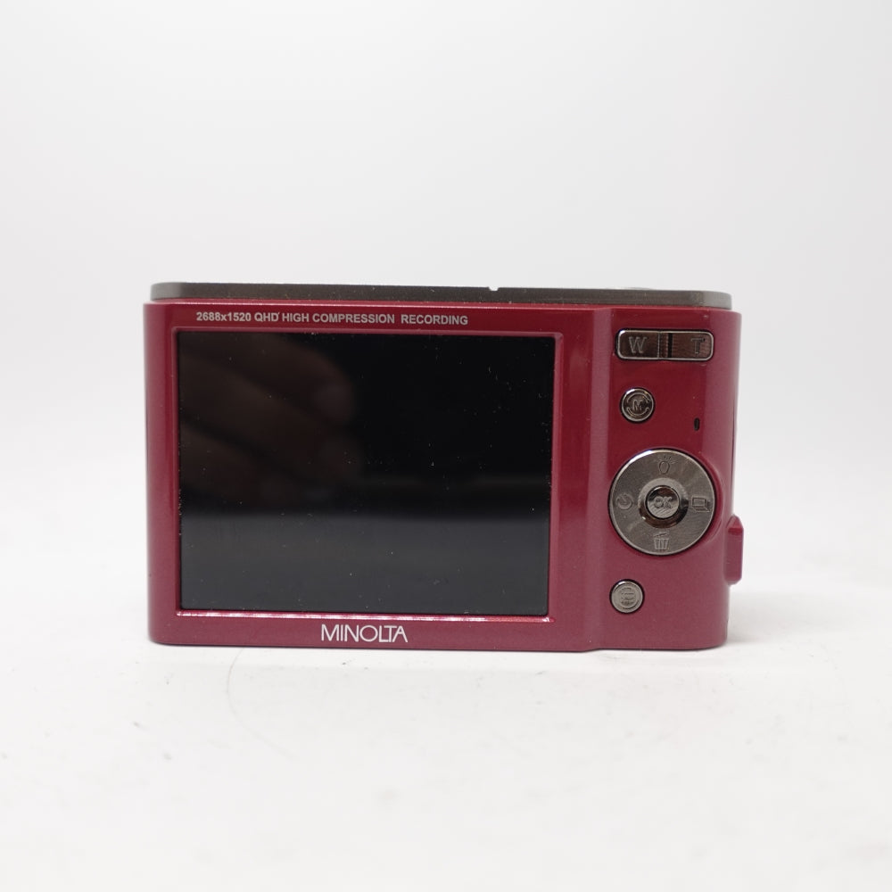 Used Minolta MND20 Digital Point and Shoot Camera | Red | U9+