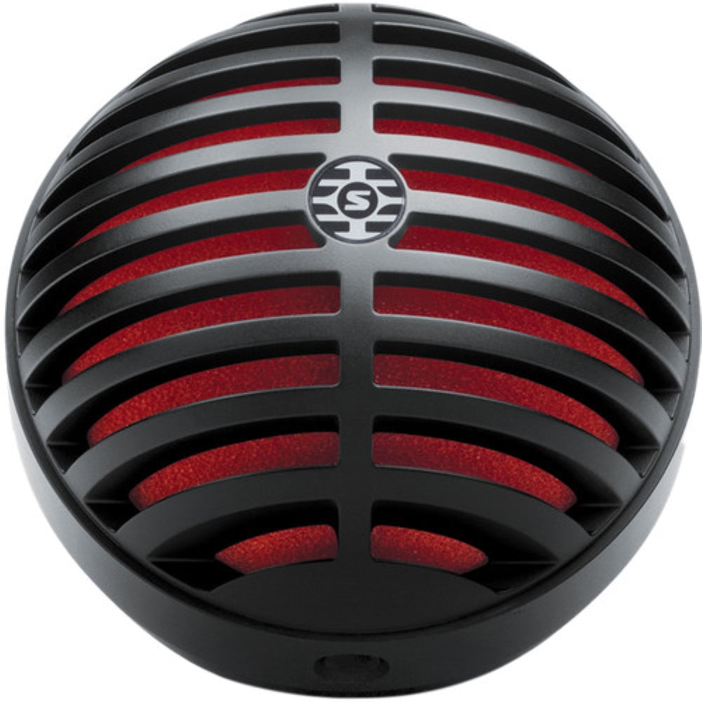 Shure MOTIV MV5 Cardioid USB/Lightning Microphone for Computers and iOS Devices | New Packaging, Black/Red Foam