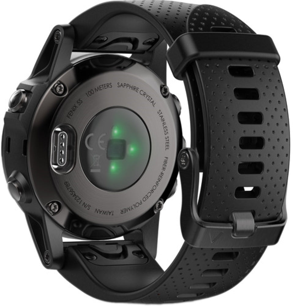 Garmin fenix 5S Sapphire Edition Multi-Sport Training GPS Watch | Black, Black Band