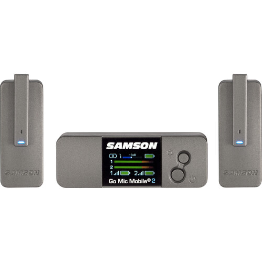 Samson Go Mic Mobile 2 2-Person Wireless Microphone System for Cameras and Mobile Devices | 2.4 GHz