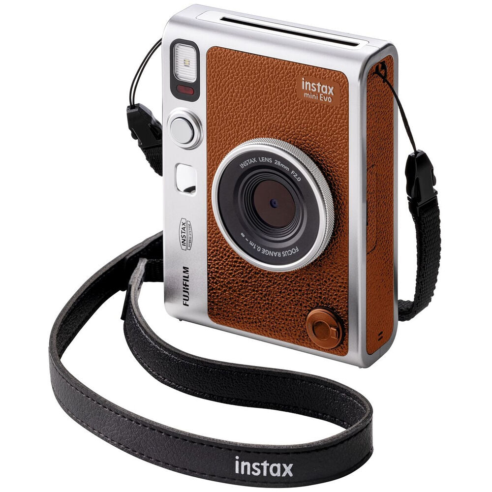 FUJIFILM INSTAX MINI EVO Hybrid Instant Camera | Brown