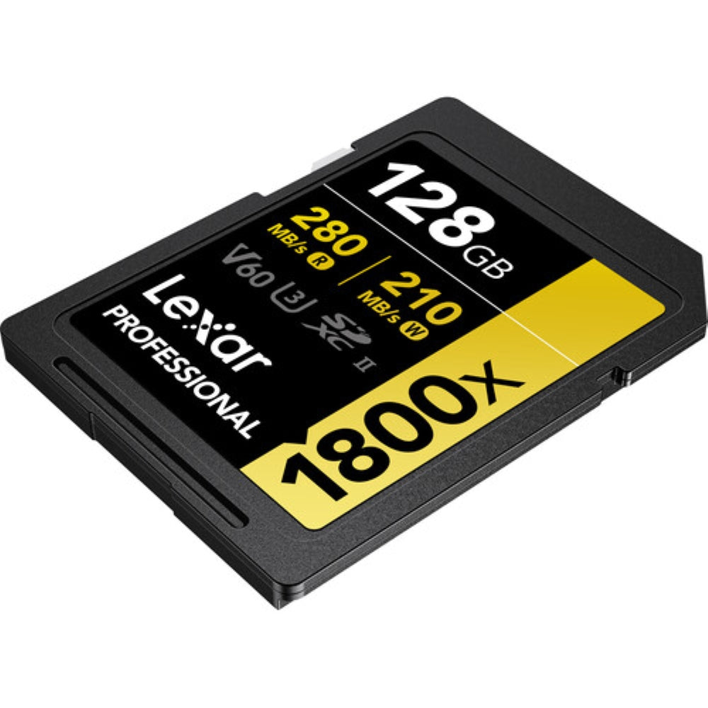 Lexar 128GB Professional 1800x UHS-II SDXC Memory Card | GOLD Series, 2-Pack