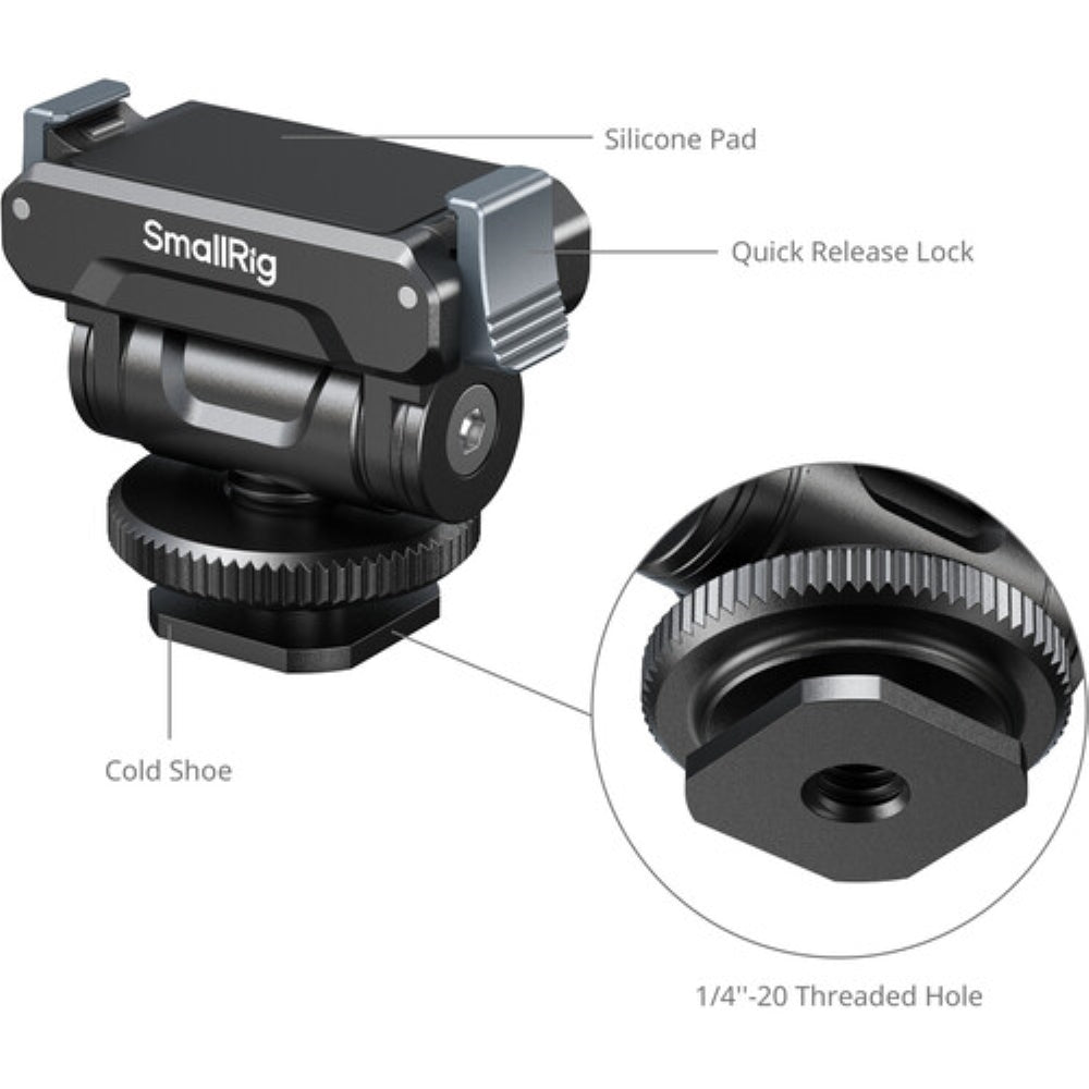 SmallRig Quick Release Support with Cold Shoe Adapter for DJI Osmo Action 5 Pro/4/3